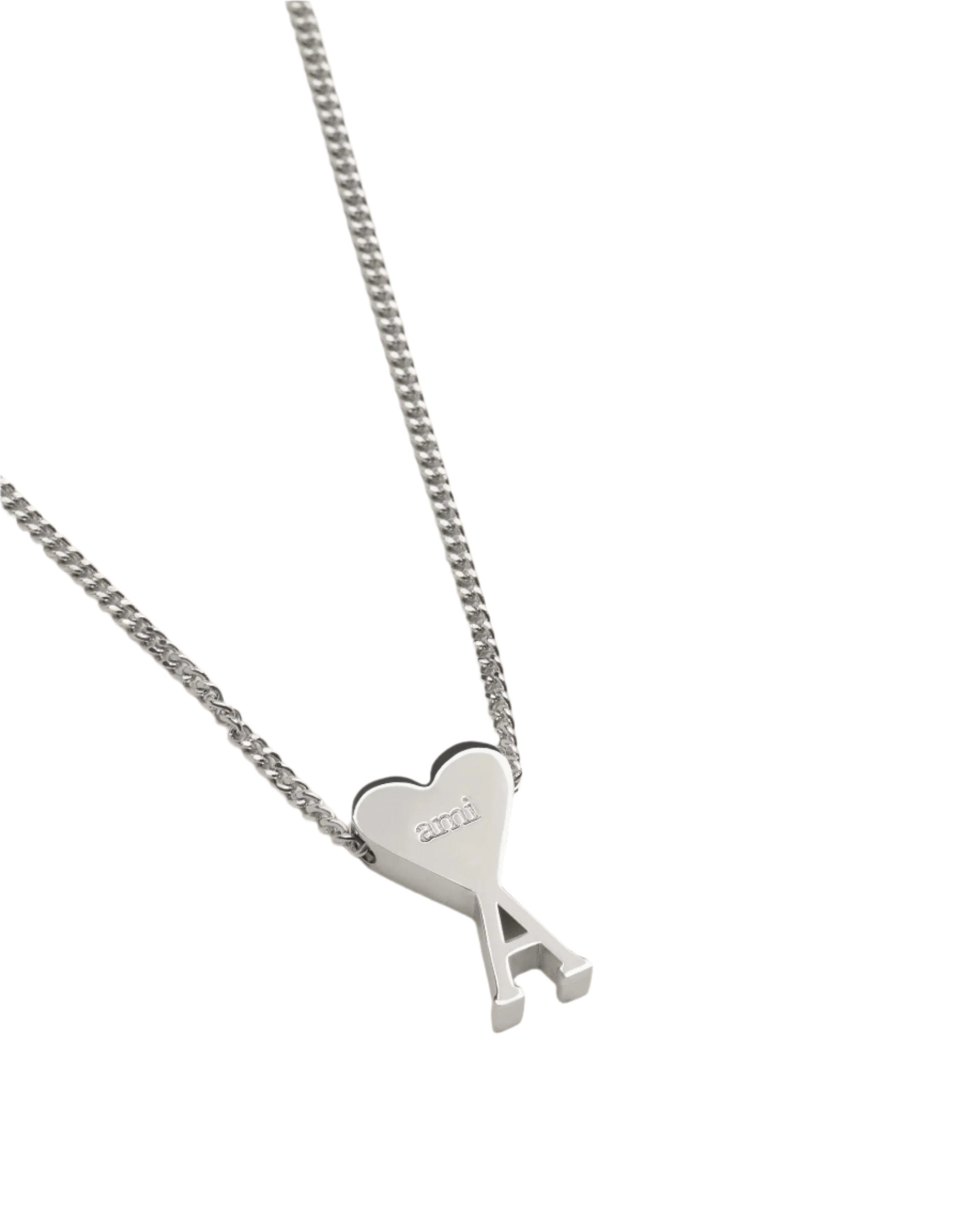 Ami de Coeur pendant in palladium-plated brass.