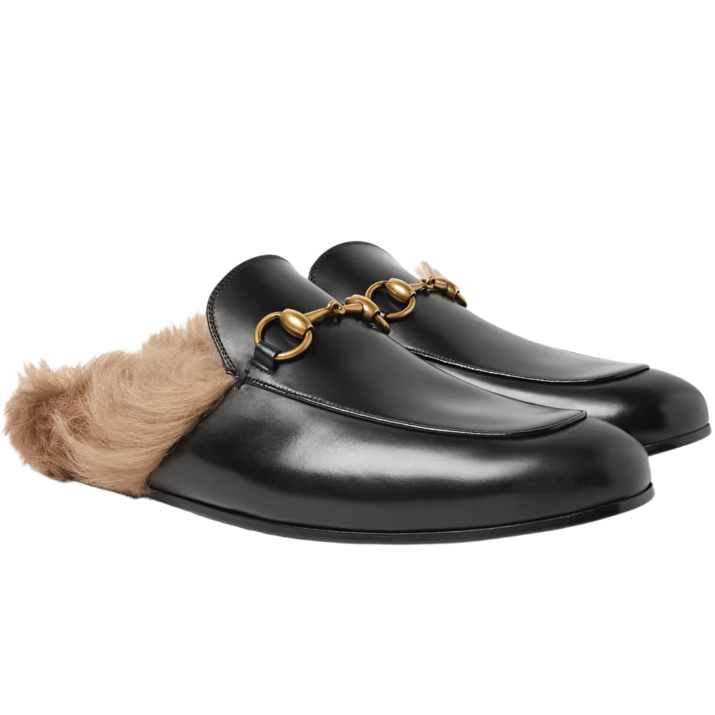 GUCCI PRINCETOWN FUR MULES