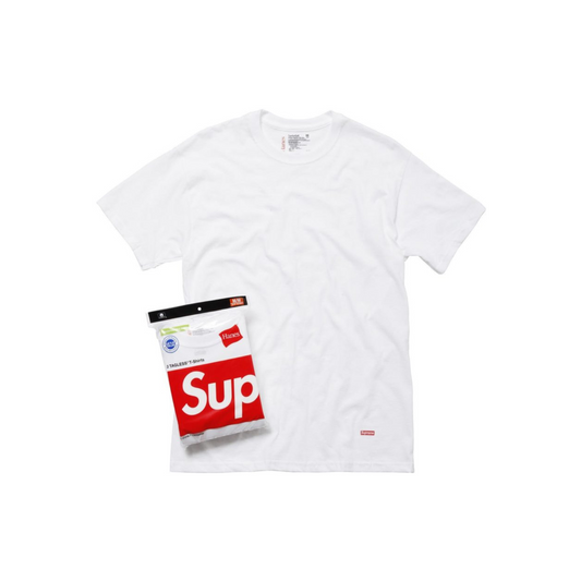 Supreme Hanes Tagless Tee 3 Pack White